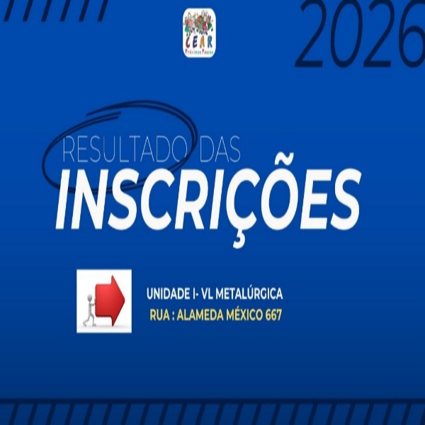 Resultado insriçoes 2026 unid I 