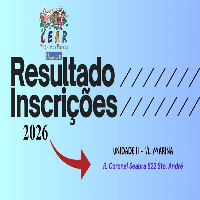 Resultado insriçoes 2026 unid II